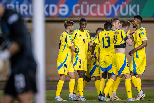 Alexander Isak of Sweden celebrates the 0-2 goal