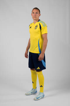 Ludwig Augustinsson of the Swedish men's football national team poses for a portrait