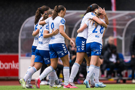 Ebba Lovisa Niss of Kolbotn celebrates after scoring the 1-1 goal