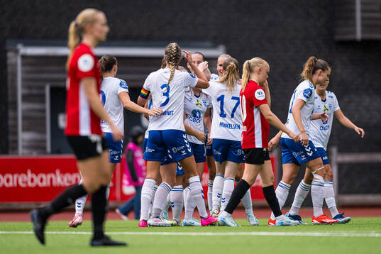 Ebba Lovisa Niss of Kolbotn celebrates after scoring the 1-1 goal