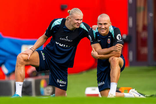 Erling Braut Haaland and Leo Skiri Østigård of the