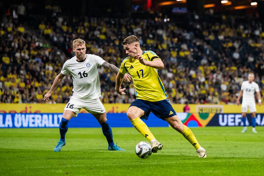 Joonas Tamm of Estonia and Viktor Gyökeres of Sweden