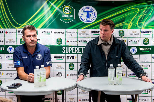 Trelleborgs tränare Stefan Jacobsson och Örebros huvudtränare Christian Järdler