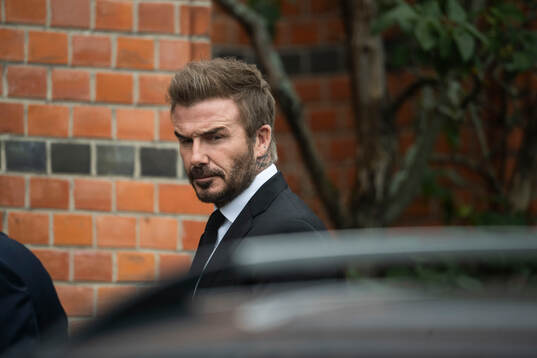 Former England player David Beckham ahead of the funeral of Sven-Göran Eriksson on September 13, 2024 in Torsby. 