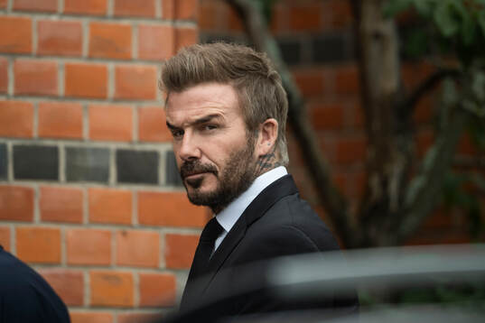 Former England player David Beckham ahead of the funeral of Sven-Göran Eriksson on September 13, 2024 in Torsby. 