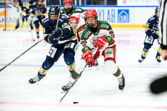 HV71s Klara Seroiszkova och Modos Lauren Bellefontaine