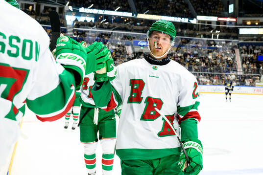 Rögles Linus Sjödin jublar