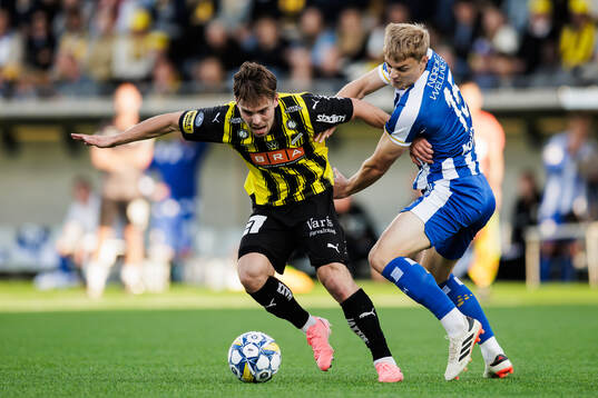 Häckens Lars Olden Larsen och IFK Göteborgs David Kjær