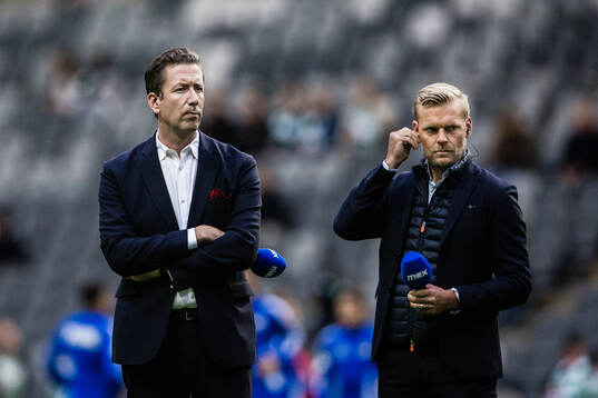 Max kommentator Jonas Dahlquist och expert Johan Arneng