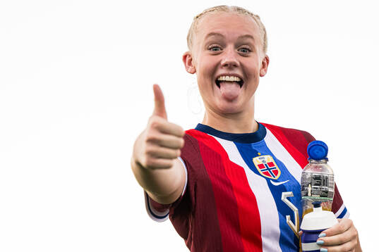Lea Brandstadmoen Ellingsen of Norway celebrates after the