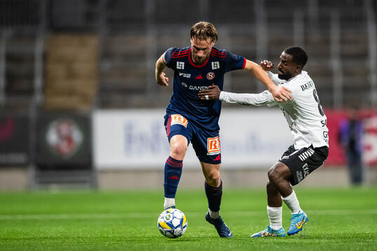 Sandvikens IFs Kasper Harletun och Örebros Mohammed Khalid