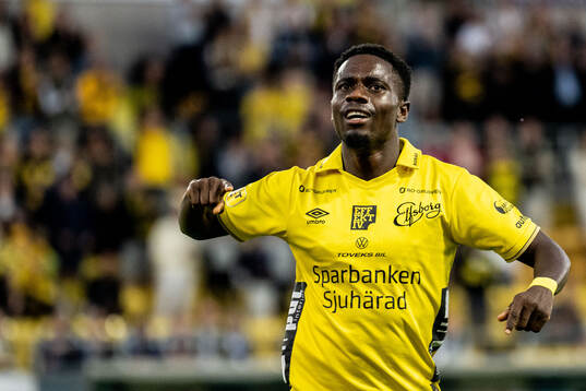 Elfsborgs Michael Baidoo jublar