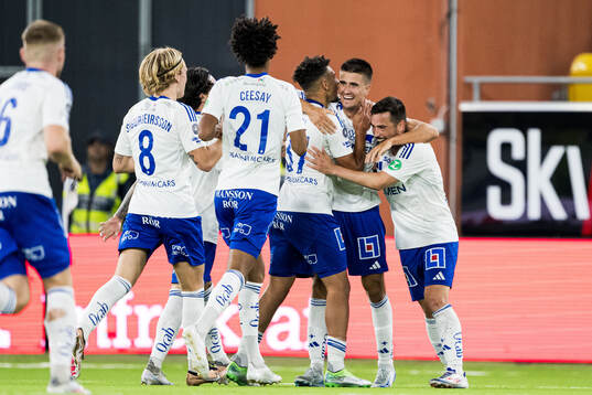 IFK Norrköpings Carl Björk jublar efter 1-1
