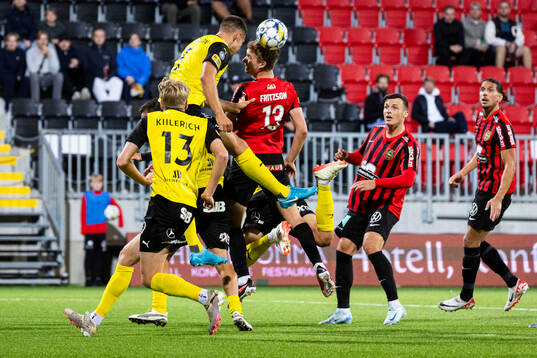 Mjällbys Rasmus Wikström och Brommapojkarnas Ludvig
