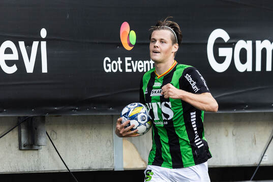 GAIS Axel Henriksson jublar efter 1-0