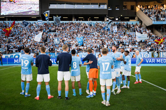 Malmö FFs spelare jublar