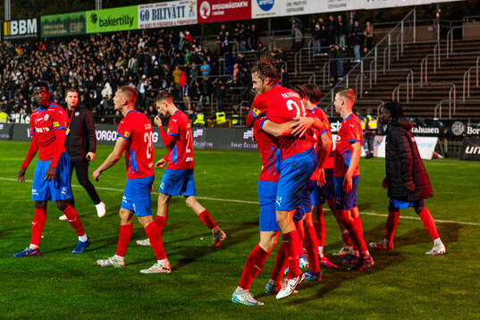 Helsingborgs spelare jublar