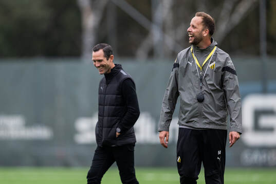 Sportchef Martin Eriksson och tränare Joop Oosterveld
