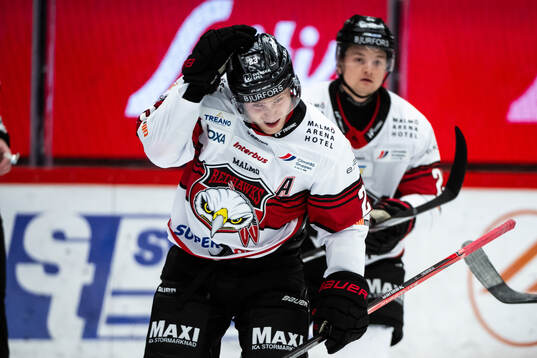 Malmö Redhawks Christoffer Forsberg jublar