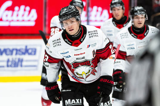Malmö Redhawks Christoffer Forsberg jublar