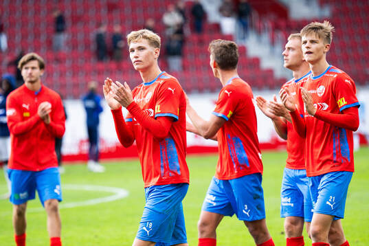 Helsingborgs Benjamin Örn jublar efter slutsignalen