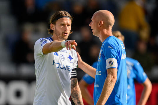IFK Norrköpings Arnor Traustason och Halmstads Andreas Johansson