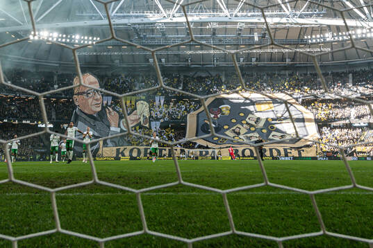 AIKs supportar med ett tifo