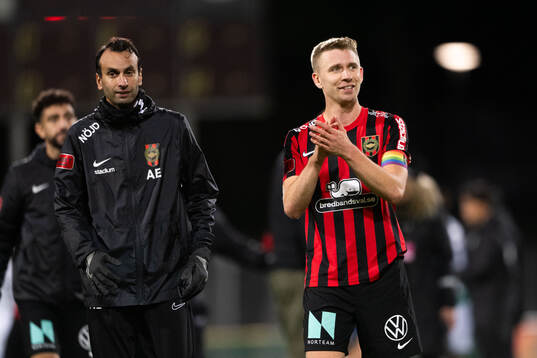 Brommapojkarnas tränare Andreas Engelmark och Ludvig