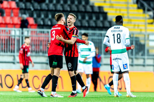 Brommapojkarnas Ludvig Fritzson jublar