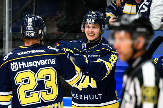 HV71s Hugo Pettersson jublar