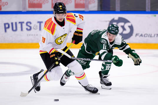 Brynäs Axel Andersson och Färjestads Joakim Nygård