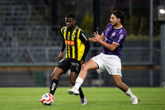 Häckens Akoua Romeo Amane och IK Tords Denis Dervishi