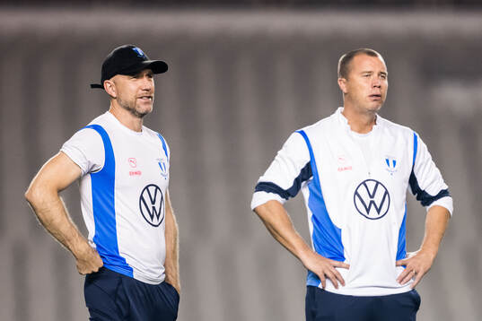 Head coach Henrik Rydström and Sports director Daniel Andersson of Malmö FF