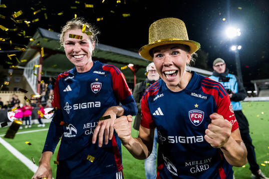 FC Rosengårds Jessica Wik jublar över SM-guldet