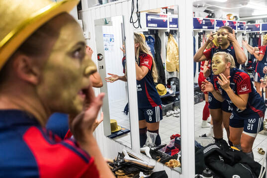 FC Rosengårds Jessica Wik jublar över SM-guldet med