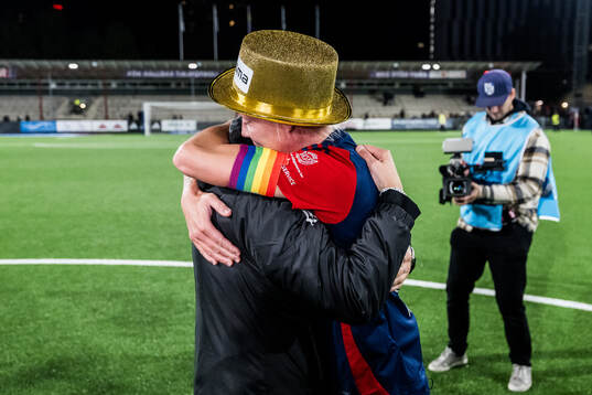 FC Rosengårds sportchef Therese Sjögram och Caroline