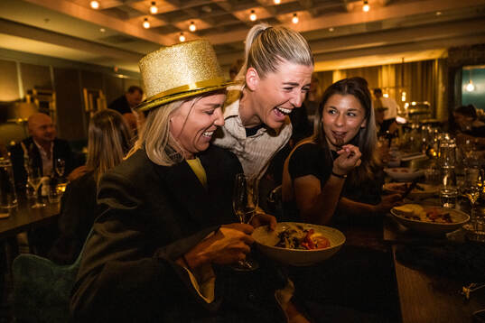 FC Rosengårds Caroline Seger och Olivia Schough på
