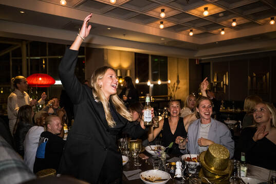 FC Rosengårds Olivia Holdt, Jessica Wik och Rebecca Knaak