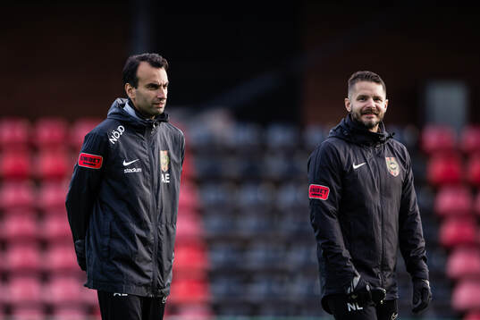 Brommapojkarnas tränare Andreas Engelmark och fystränare