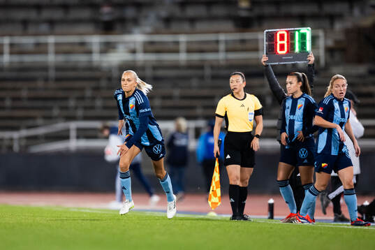 Djurgårdens Sara Lilja Vidlund byts in