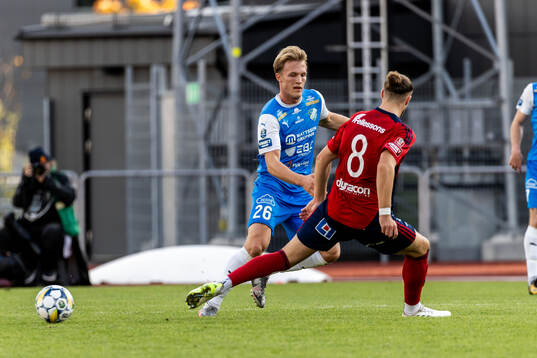 IK Oddevolds Gabriel Sandberg och Östers Kevin Höög