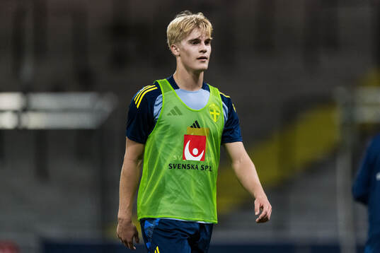 Lucas Bergvall of the Swedish men's football national team