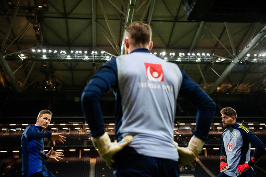 Goalkeeper coach Maths Elfvendal, goalkeeper Viktor