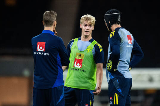 Goalkeeper coach Maths Elfvendal, Lucas Bergvall and