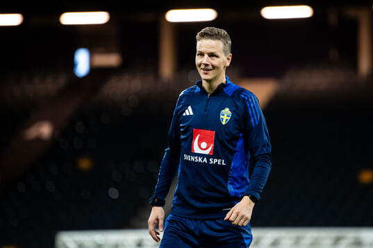 Goalkeeper coach Maths Elfvendal of the Swedish men's