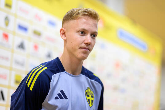 Hugo Larsson of the Swedish men's football national team
