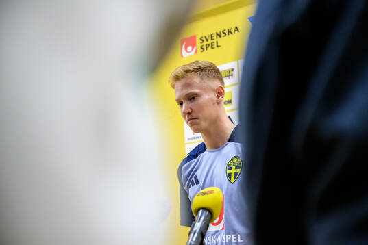 Hugo Larsson of the Swedish men's football national team