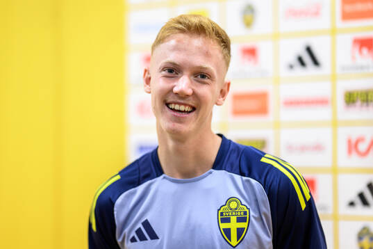 Hugo Larsson of the Swedish men's football national team