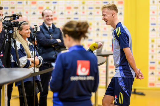Hugo Larsson of the Swedish men's football national team