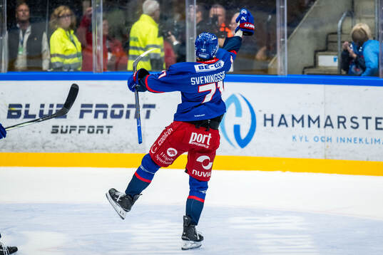 Oskarshamns Filip Sveningsson jublar